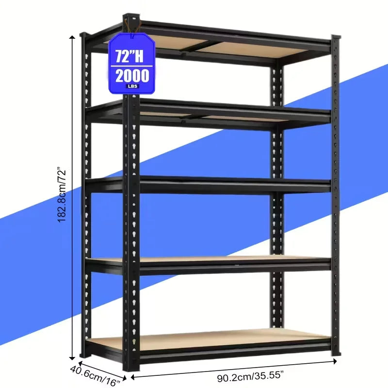 Heavy Duty Adjustable Garage Shelving Unit 2000 Lbs Capacity