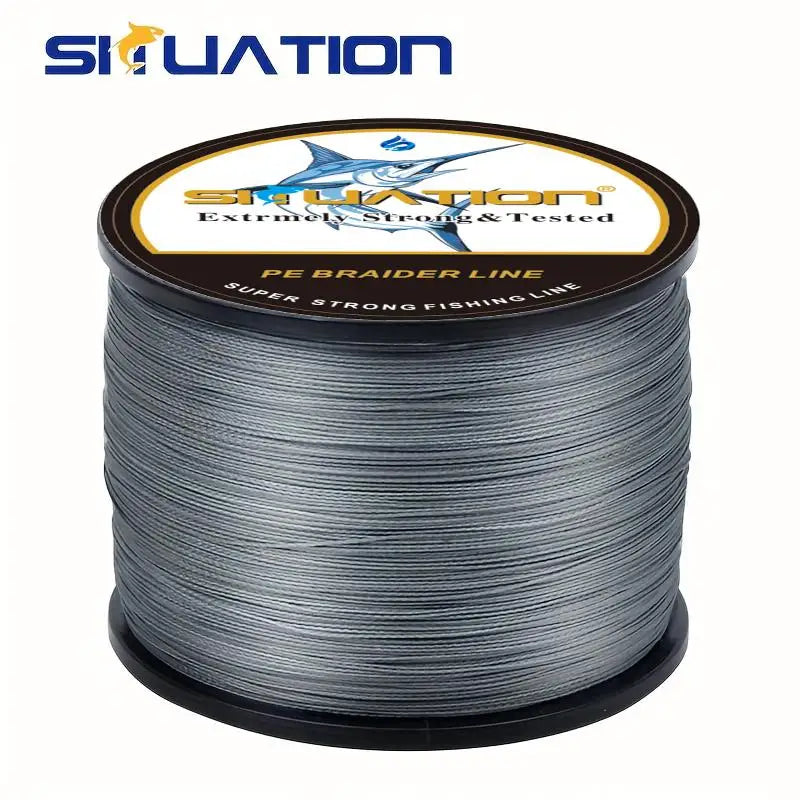 Braided Fishing Line 4 Strand PE Wear Resistant 12 Lb