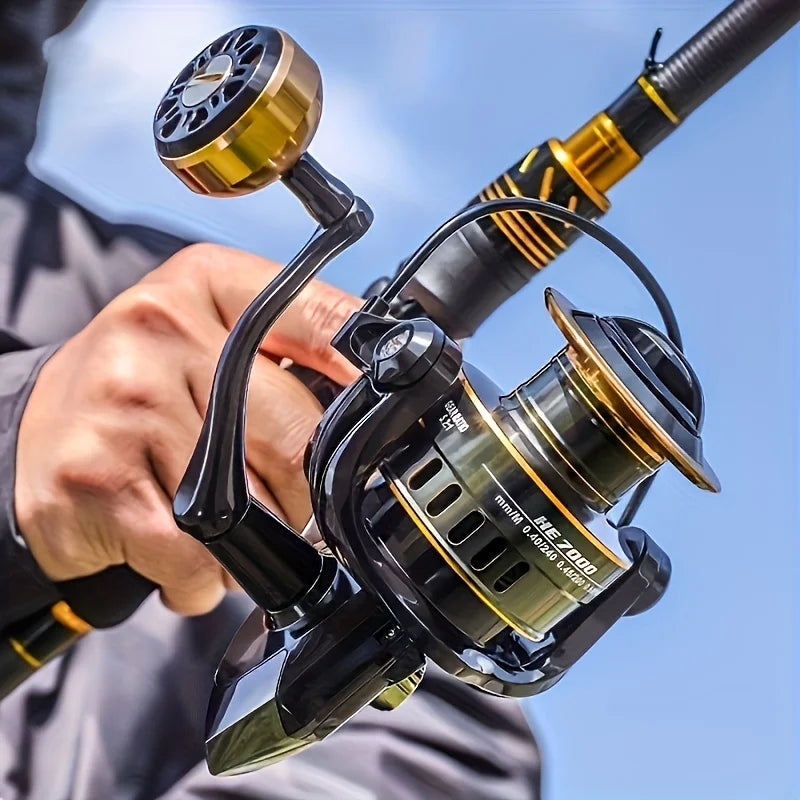 Ambidextrous Spinning Reel With Metal Spool And Rocker Arm 5.2:1