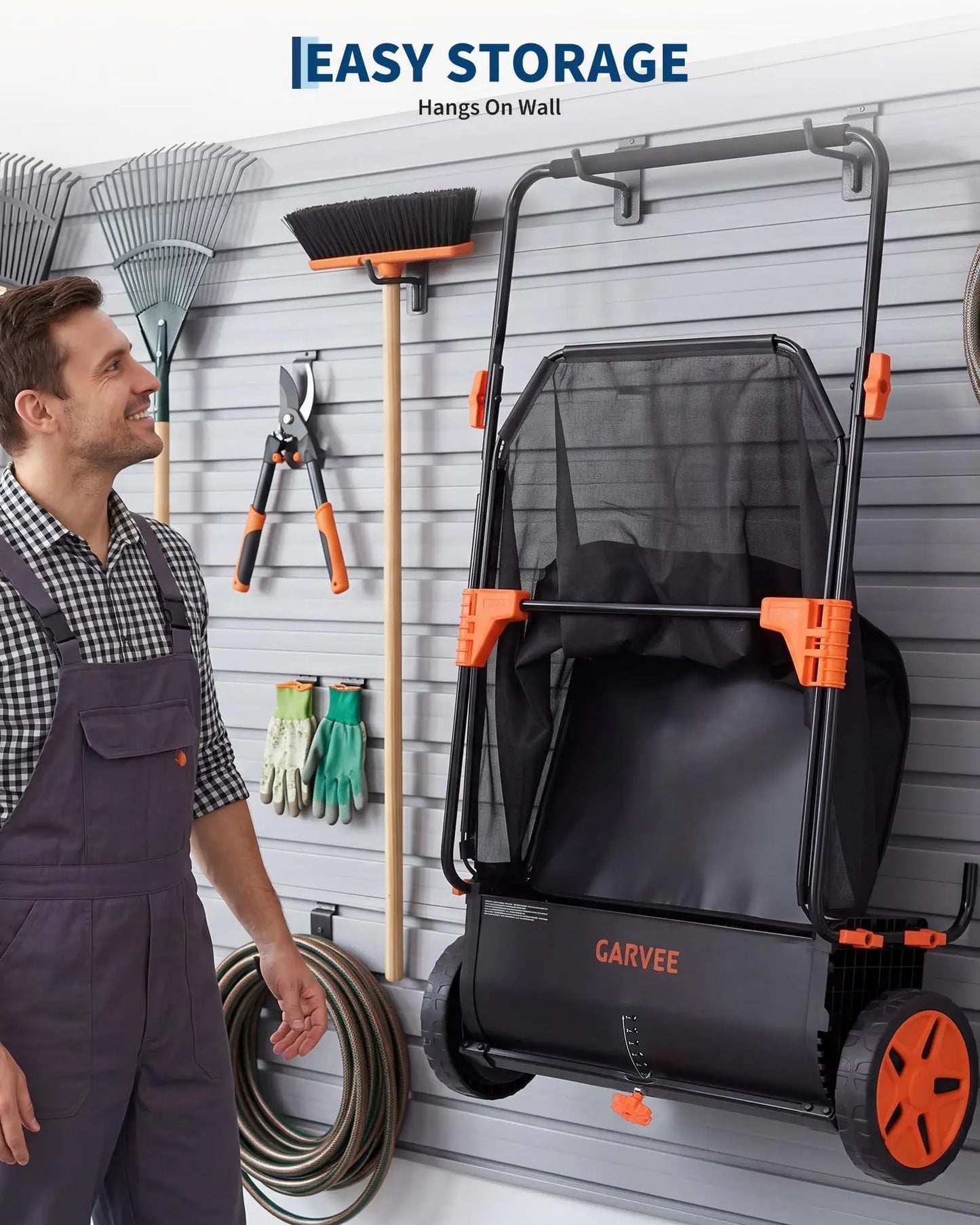 Studyset 30 Inch Heavy Duty Lawn Sweeper With Mesh Bag