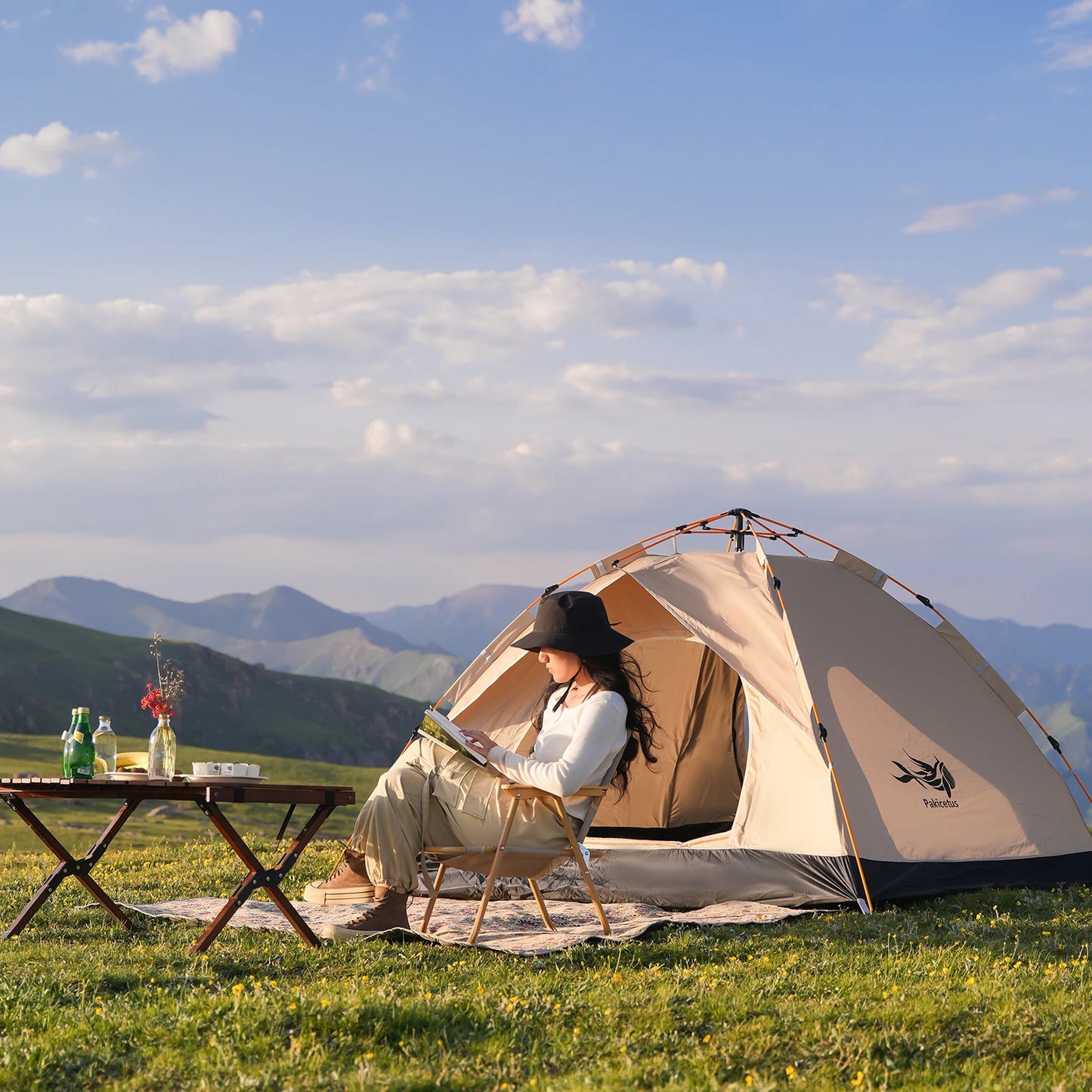 Pakicetus Instant Golden Tent Portable Sun Rain Shelter