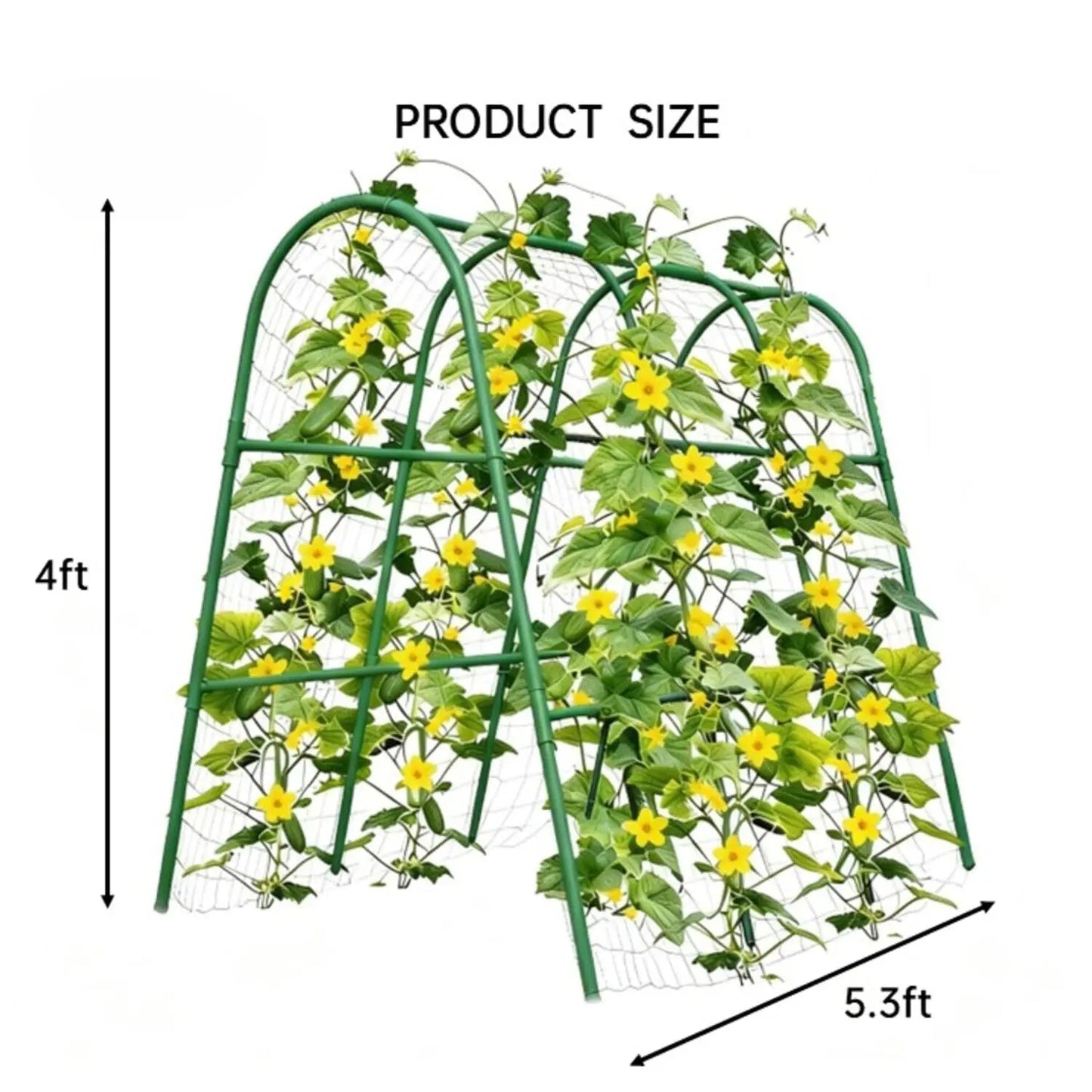 HiMISS Garden Arch Trellis for Raised Beds Cucumbers and Vines