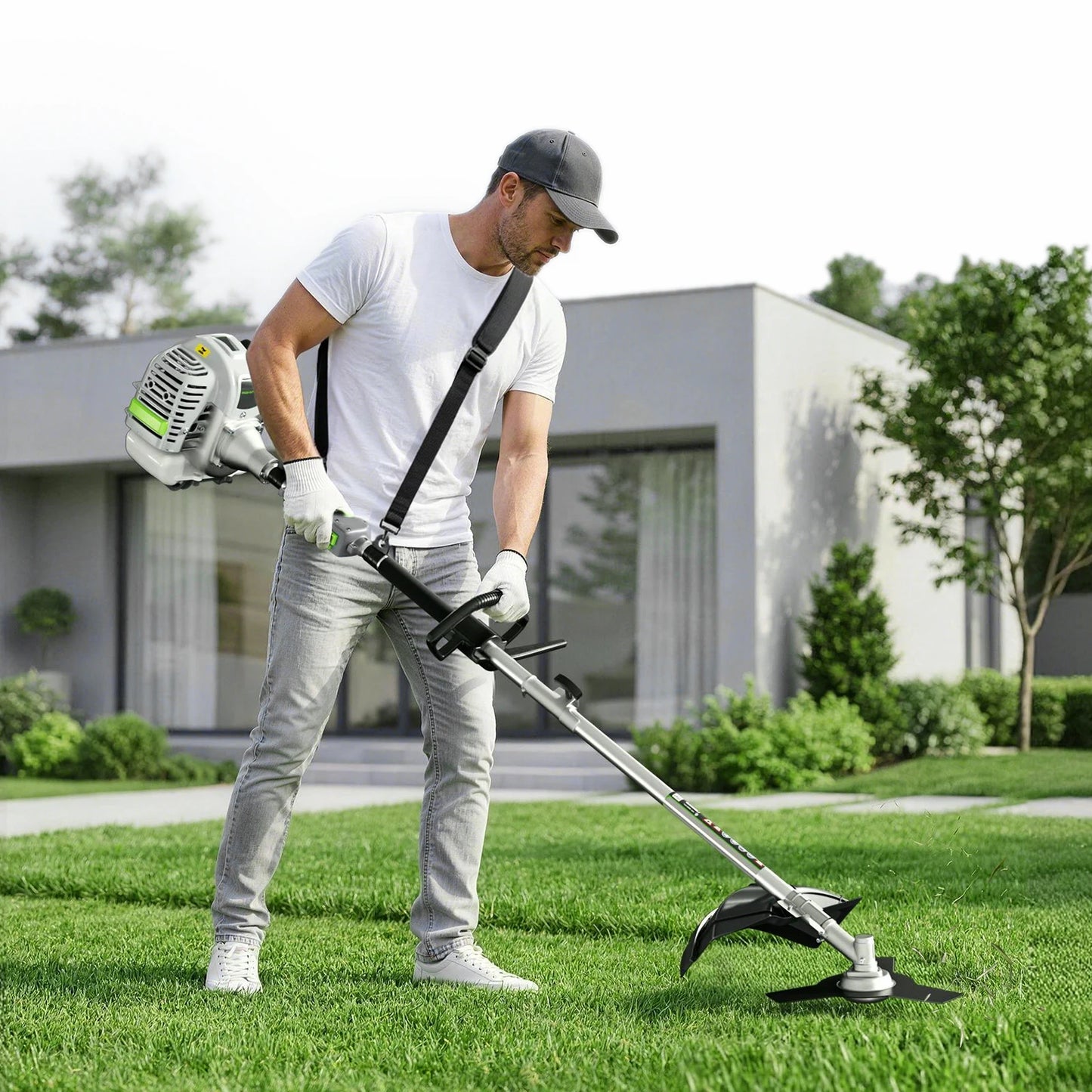 Six In 1 Gas Powered WeedWacker And Lawn Toolkit Pro