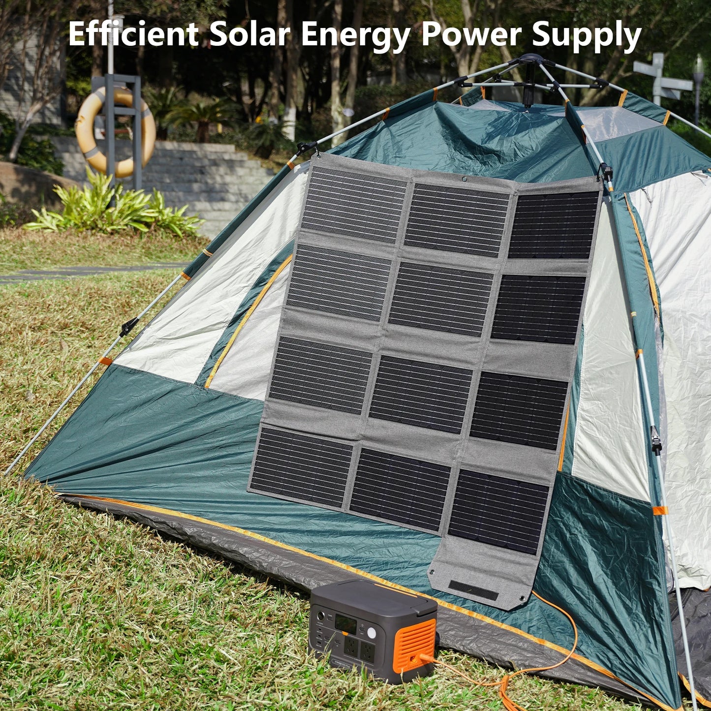MHPOWOS 120W Foldable Solar Panel With USB C Ports