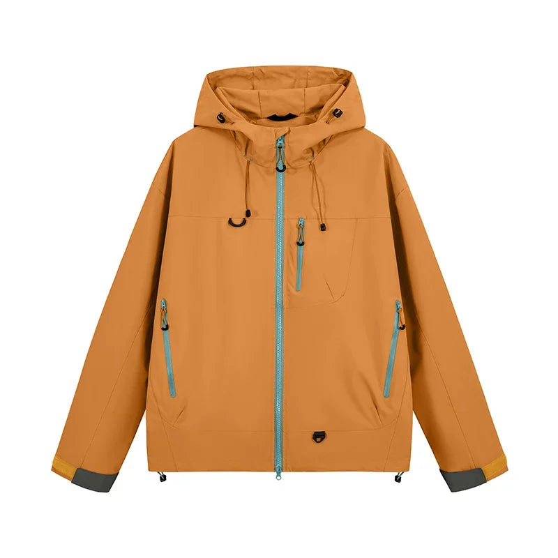 Ippolich Unisex Waterproof Hiking Jacket Hooded Windbreaker