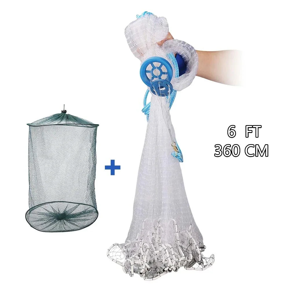 Cast Net For Fishing Shrimp Cage Freshwater And Saltwater