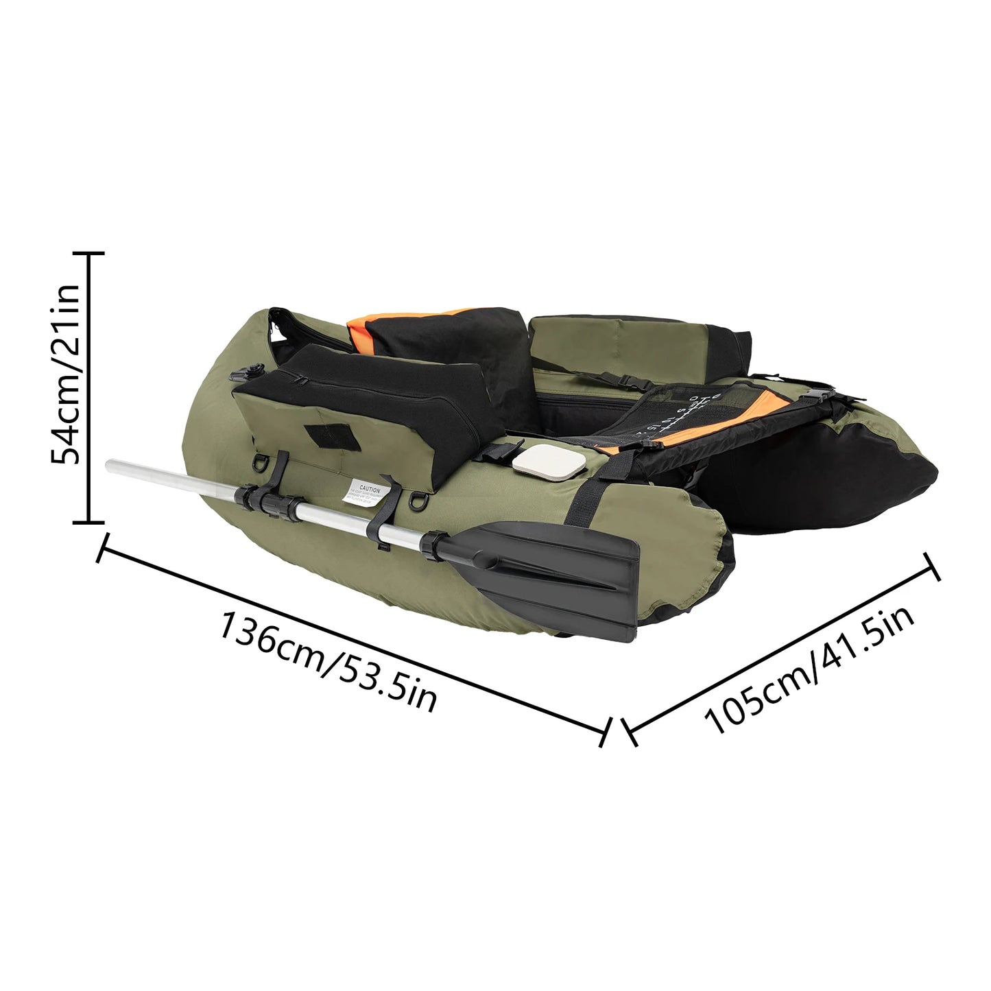 Inflatable Fishing Boat Portable for Ocean Lakes Rivers