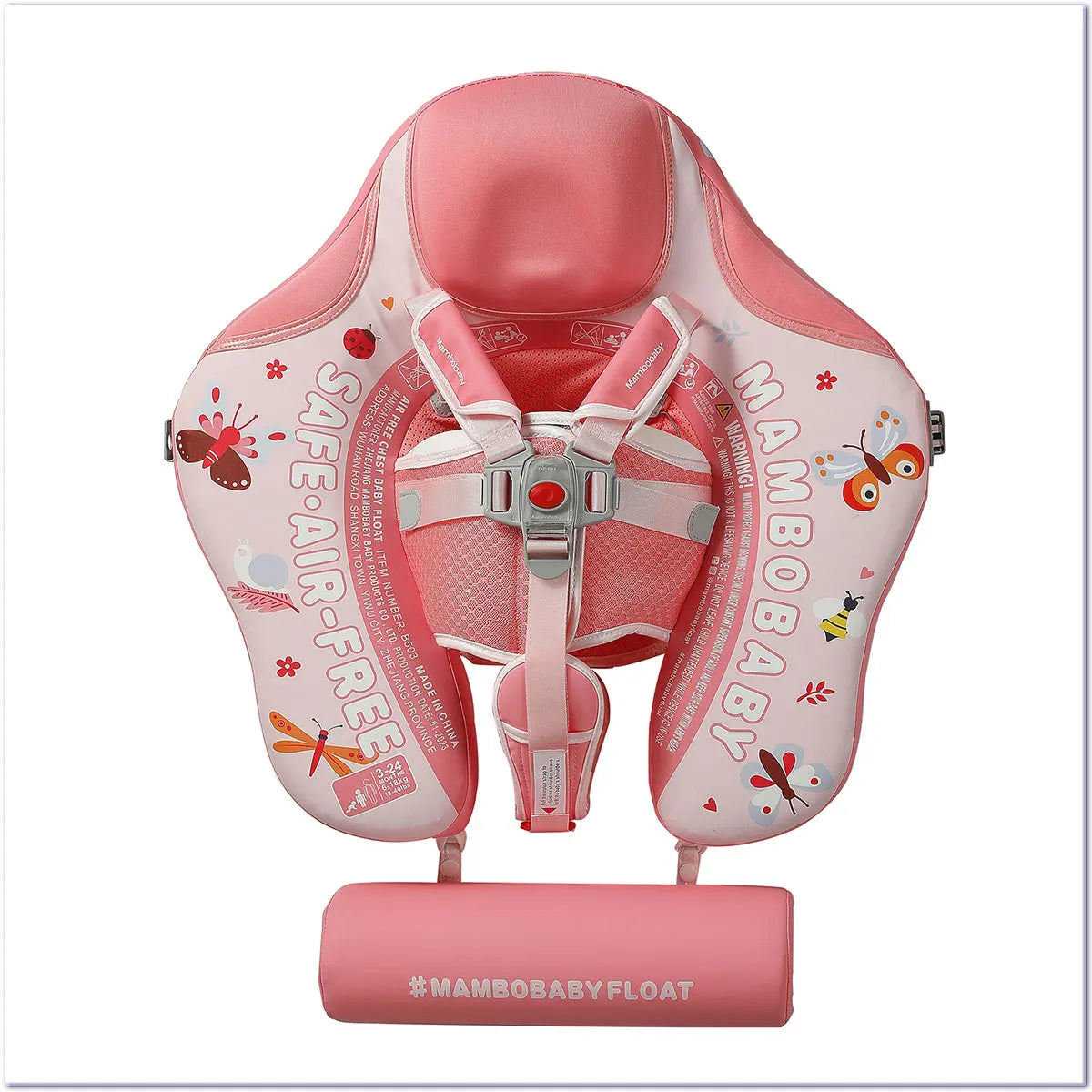 Mambobaby Non-Inflatable Safe Solid Core Baby Swimming Buoy Canopy