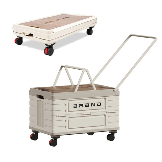 360° Rotating Foldable Storage Cart Heavy Duty Mobile Organizer