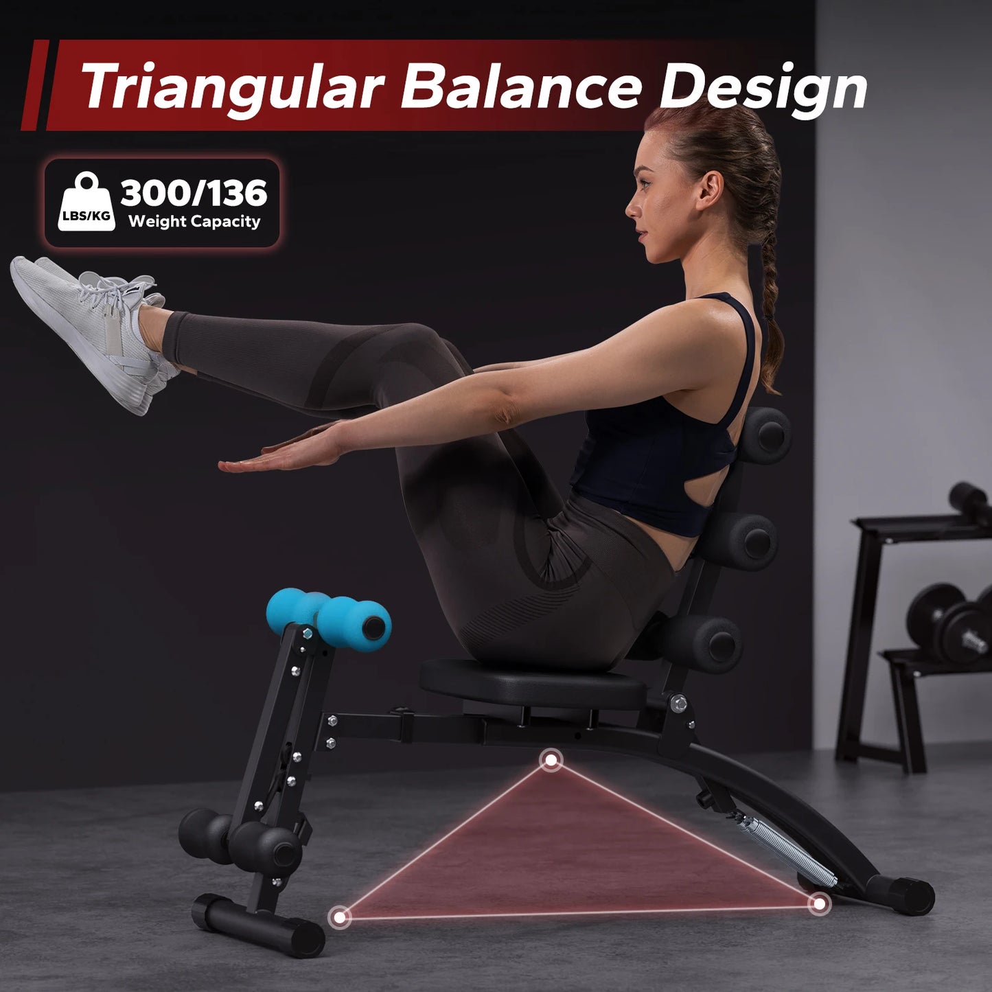 MERACH Ab Machine Multi-Functional Adjustable Ab Trainer For Home Gym