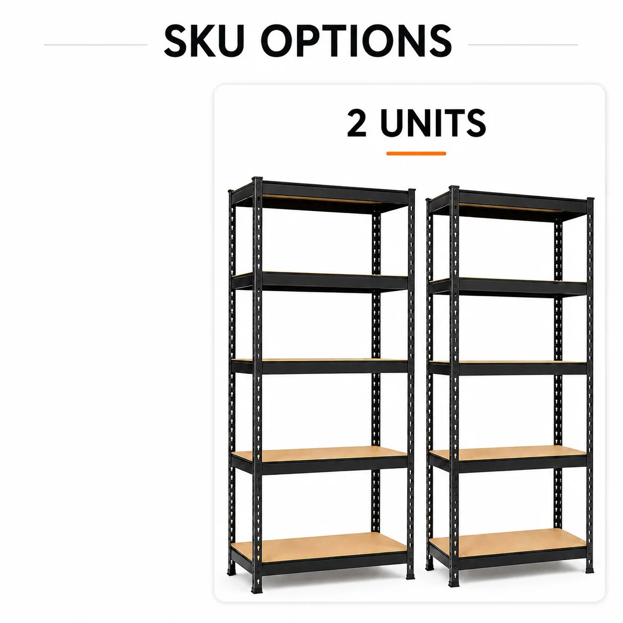 Five-Tier Garage Shelving Unit With Steel Rack MDF Boards