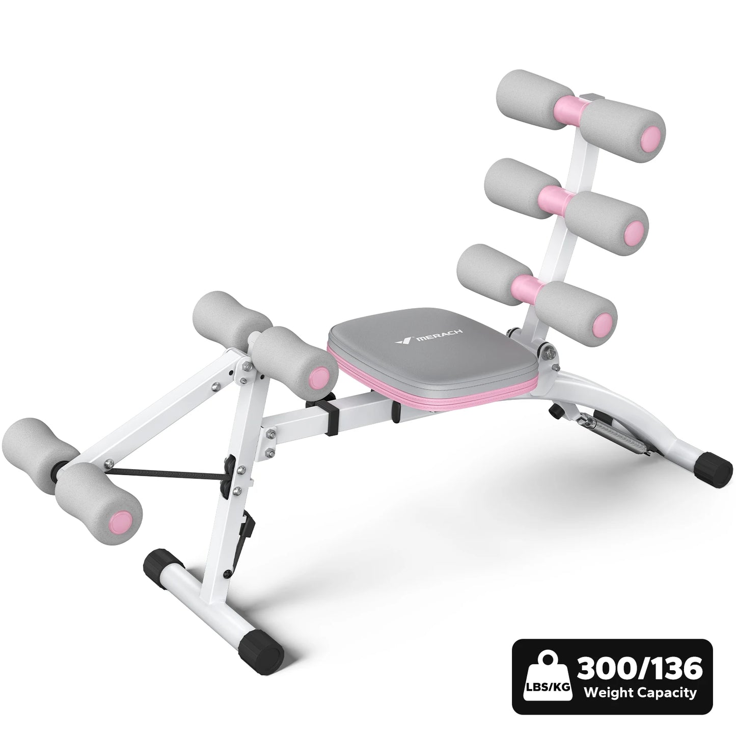 MERACH Ab Machine Multi-Functional Adjustable Ab Trainer For Home Gym