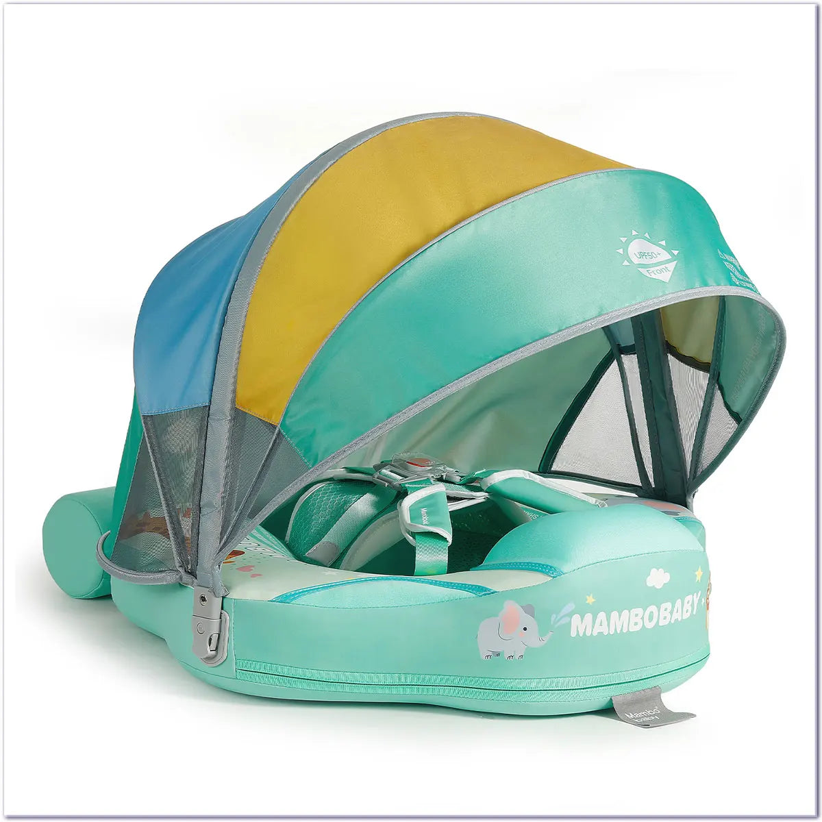Mambobaby Non-Inflatable Safe Solid Core Baby Swimming Buoy Canopy