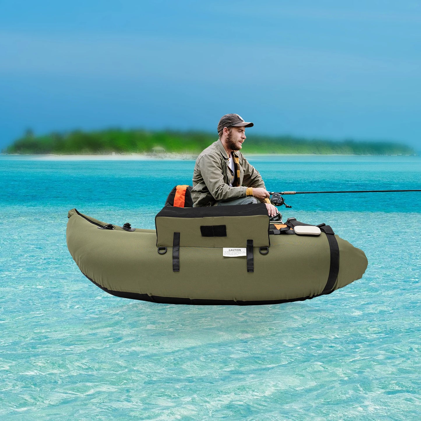 Inflatable Fishing Boat Portable for Ocean Lakes Rivers