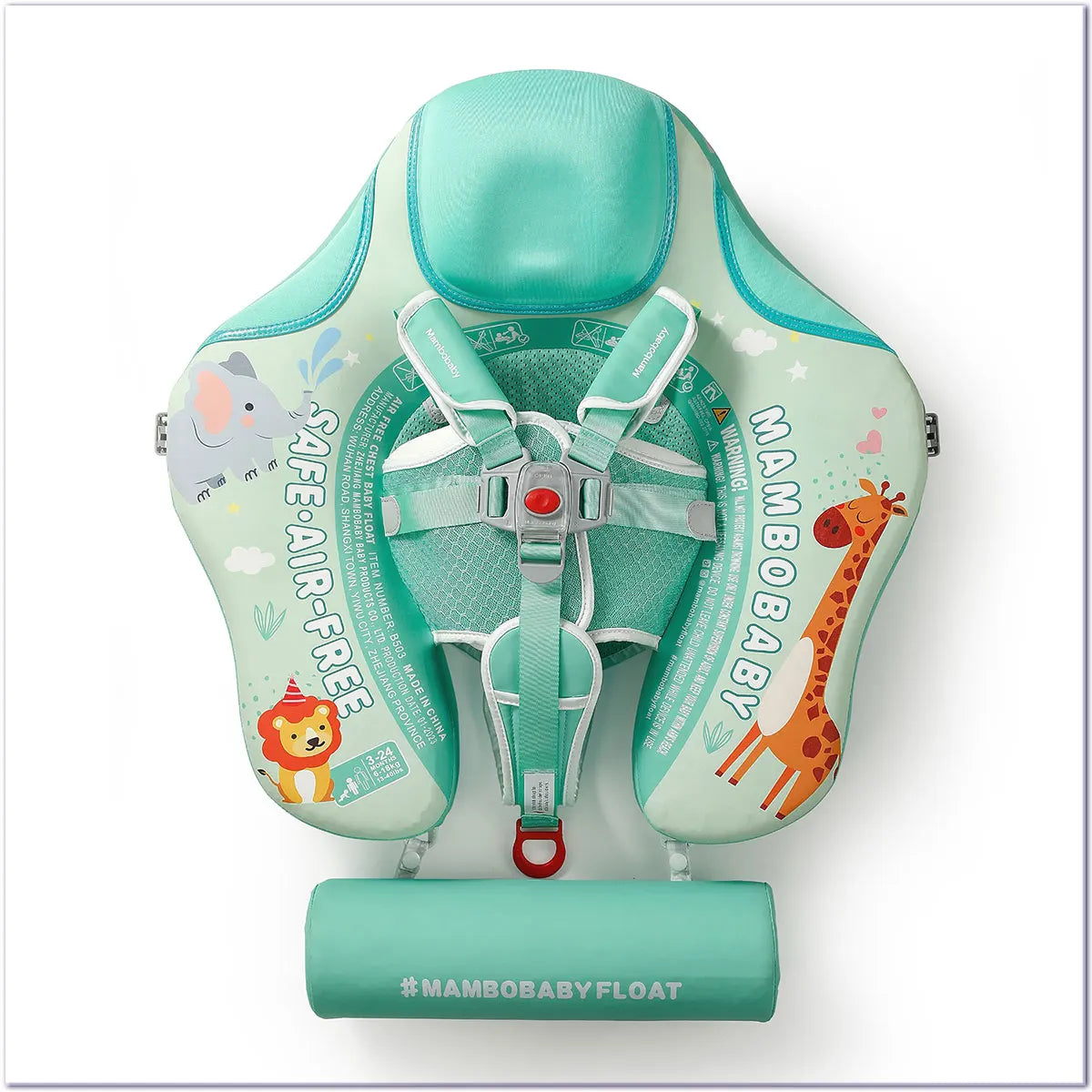 Mambobaby Non-Inflatable Safe Solid Core Baby Swimming Buoy Canopy