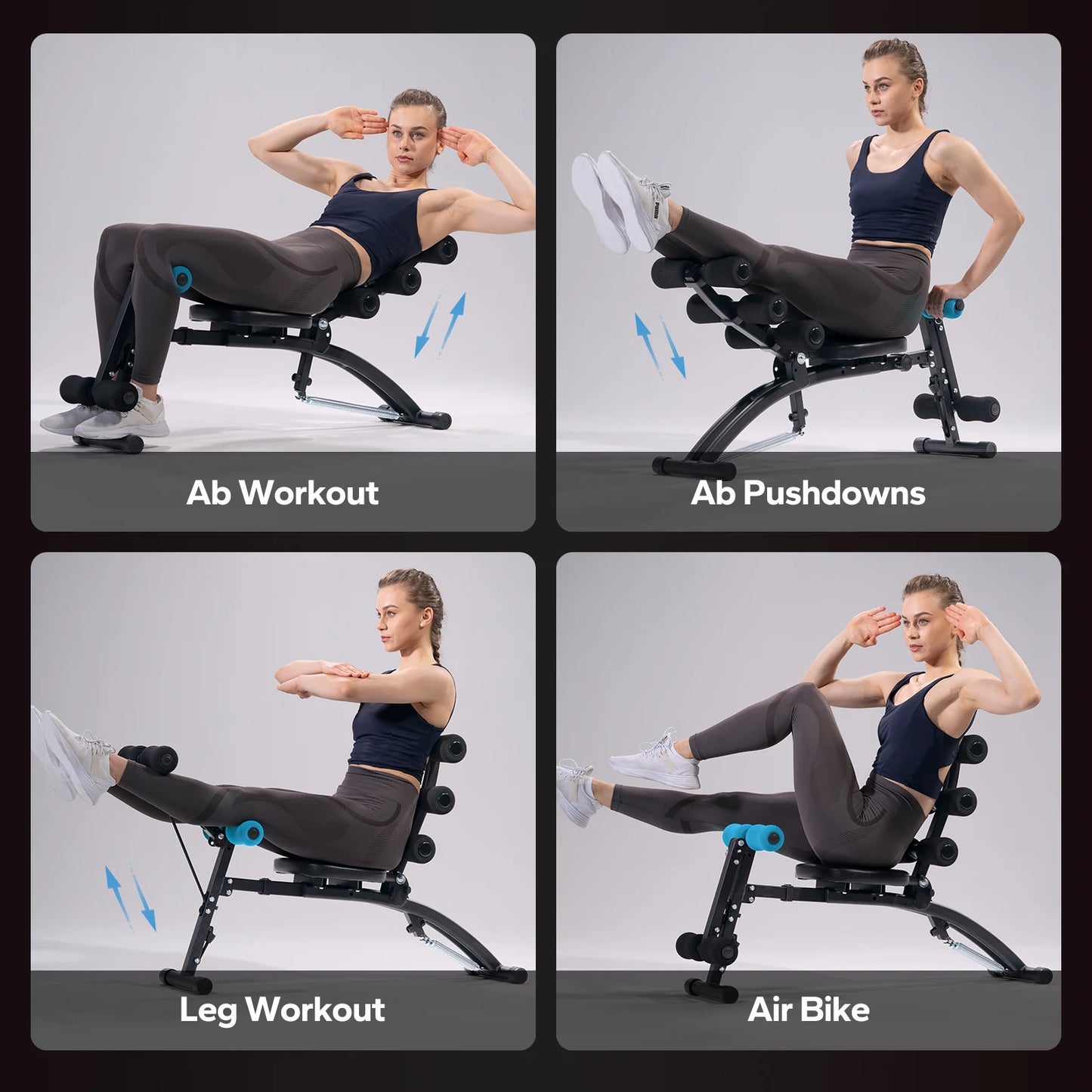 MERACH Ab Machine Multi-Functional Adjustable Ab Trainer For Home Gym