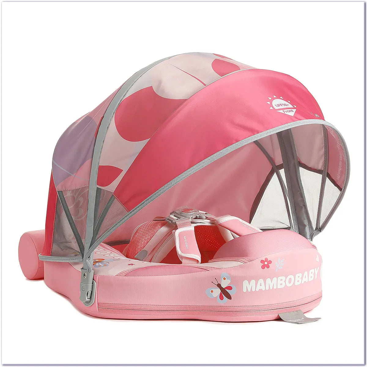 Mambobaby Non-Inflatable Safe Solid Core Baby Swimming Buoy Canopy