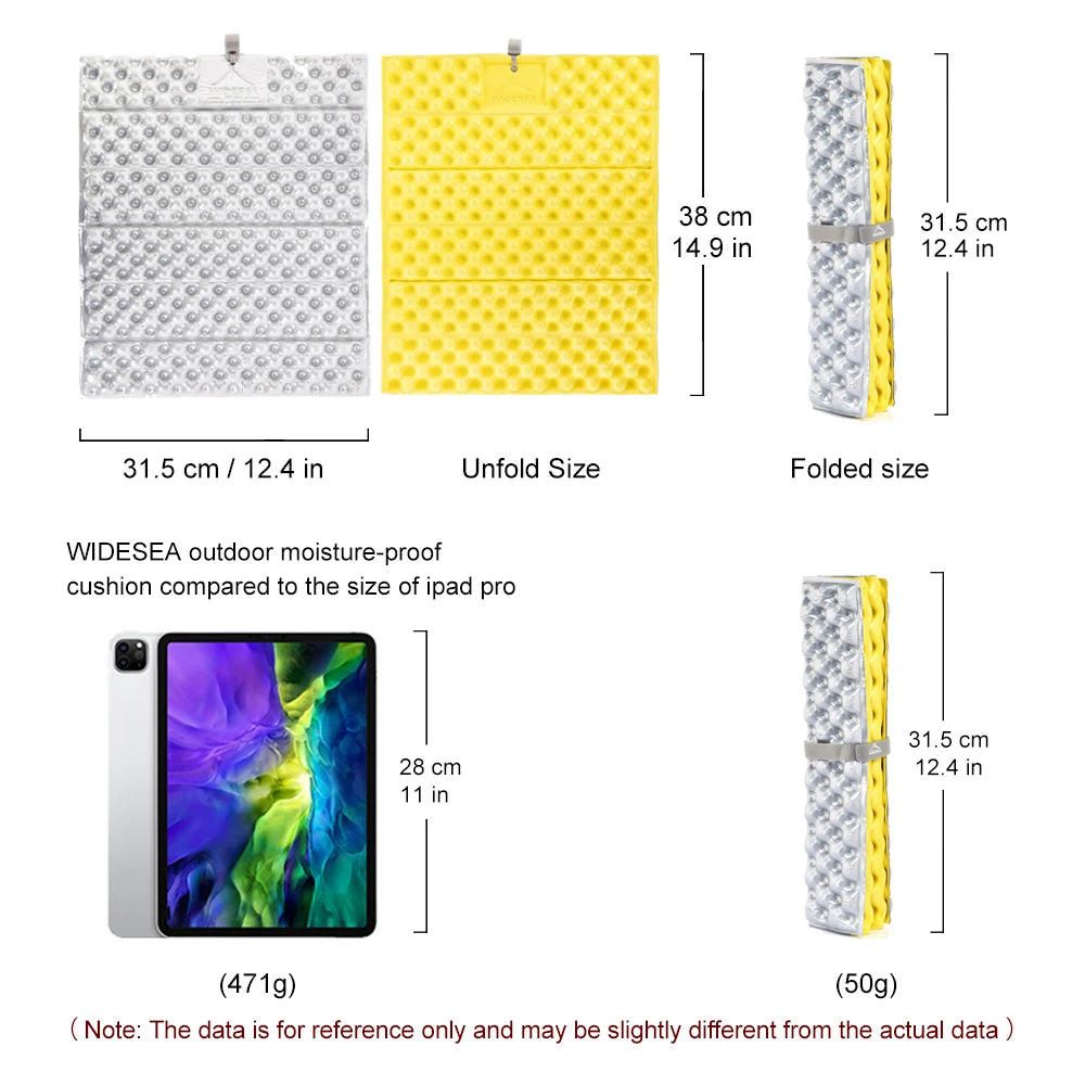 Widesea Outdoor Foldable Camping Mat Seat Ultralight Cushion