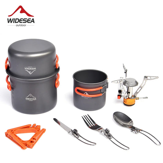 Widesea Camping Cookware Set For Outdoor Tableware And Stove