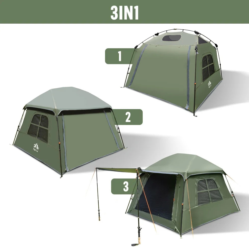 Night Cat Pop Up Camping Tent With Vestibule And Rainfly