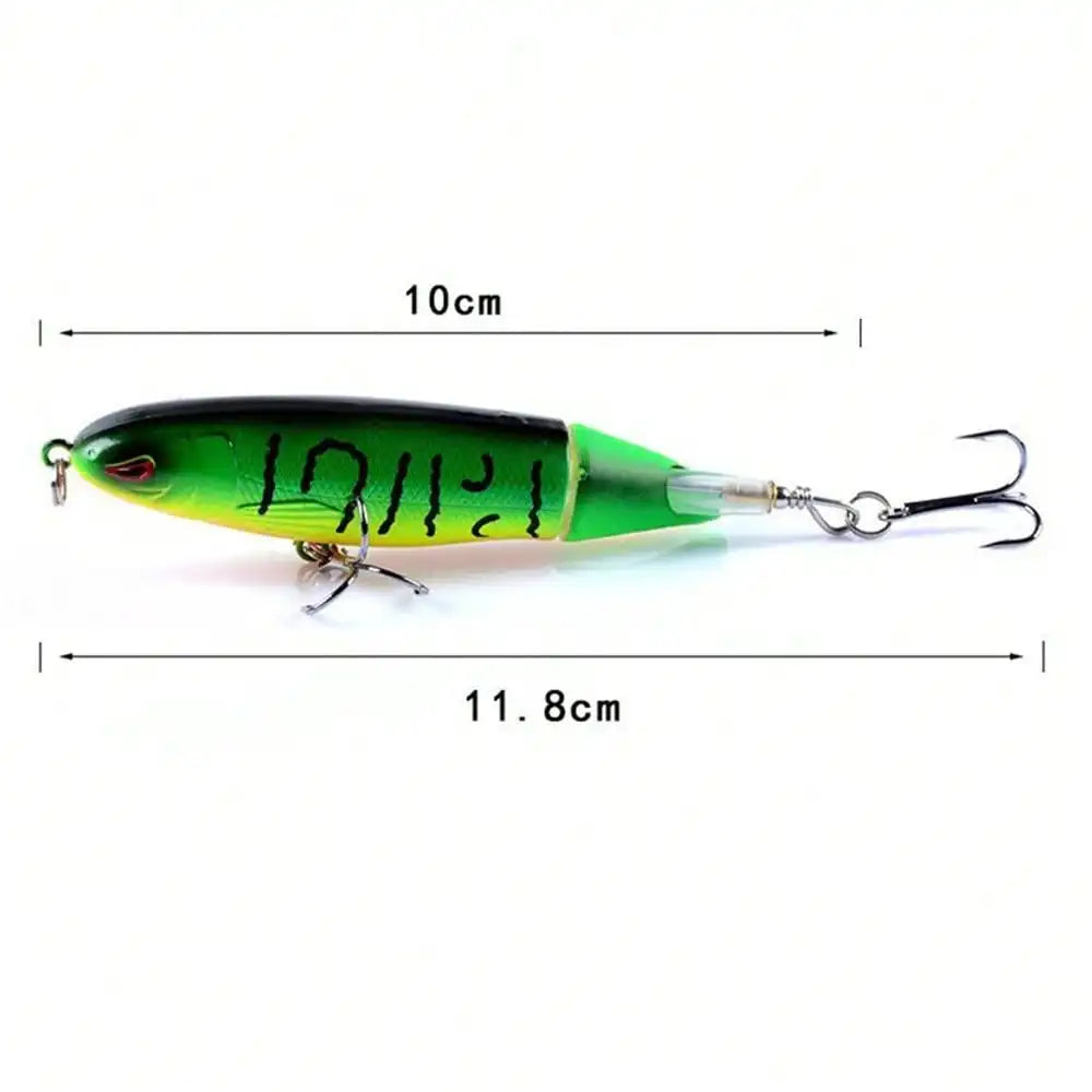 Propeller Trolling Hard Lure With Rotating Bobber Pencil Bait