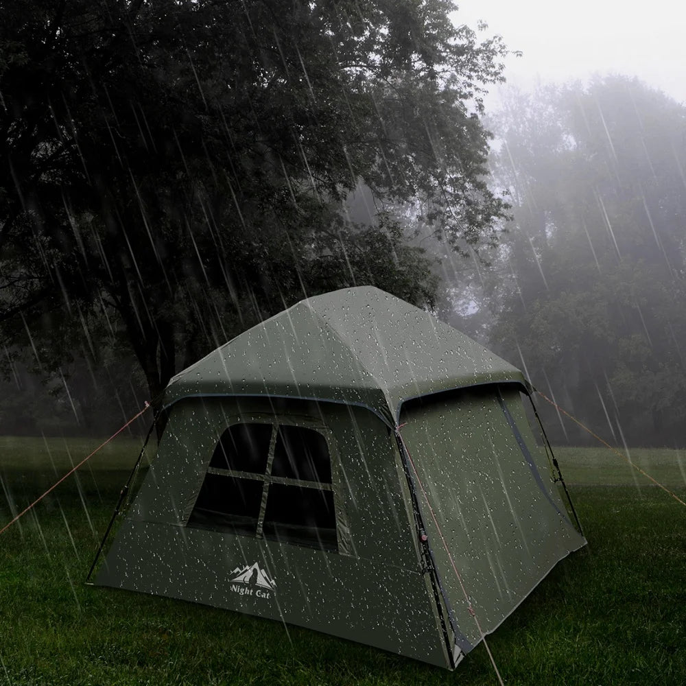 Night Cat Pop Up Camping Tent With Vestibule And Rainfly