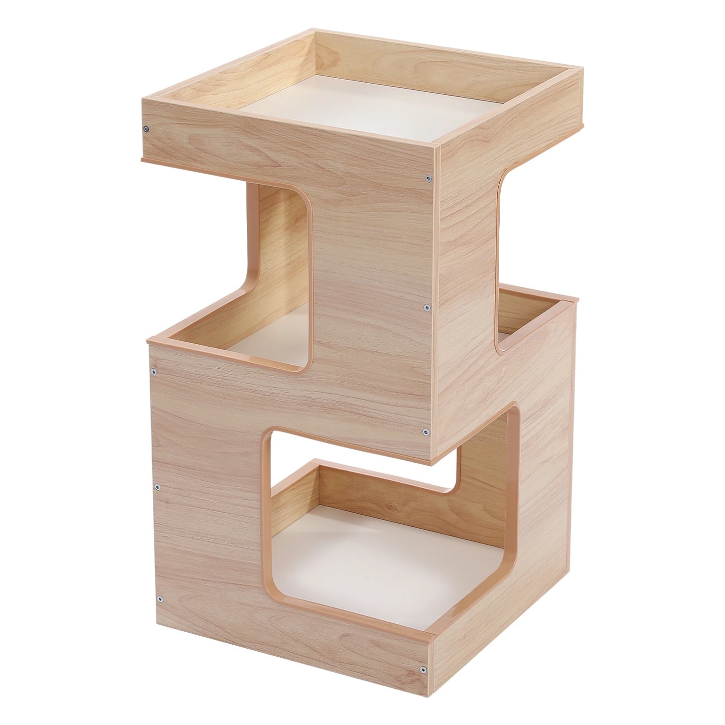 PAWZ Road Wooden Cat Condo House with Soft Mats And Scratcher
