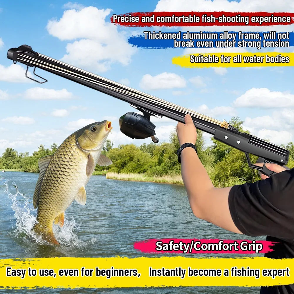 Fishing Slingshot Rod With Reel Aluminum Portable Outdoor Tool