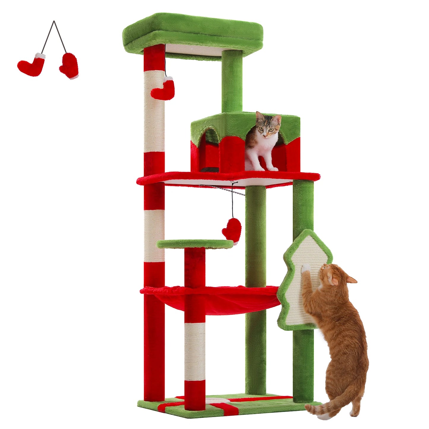 PawZ Road 5 Tier Indoor Cat Tree With Hammock