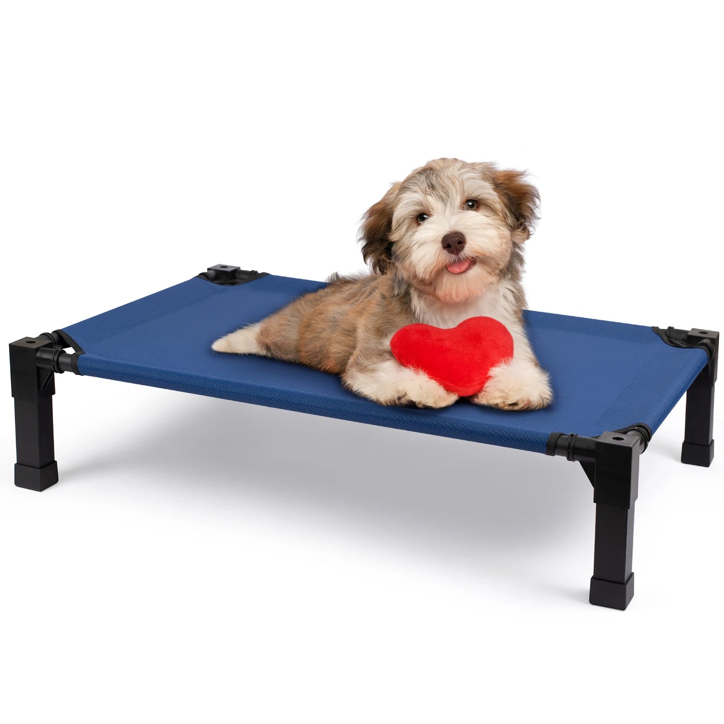 Elevated Cooling Dog Bed With Chewproof Mesh Metal Frame