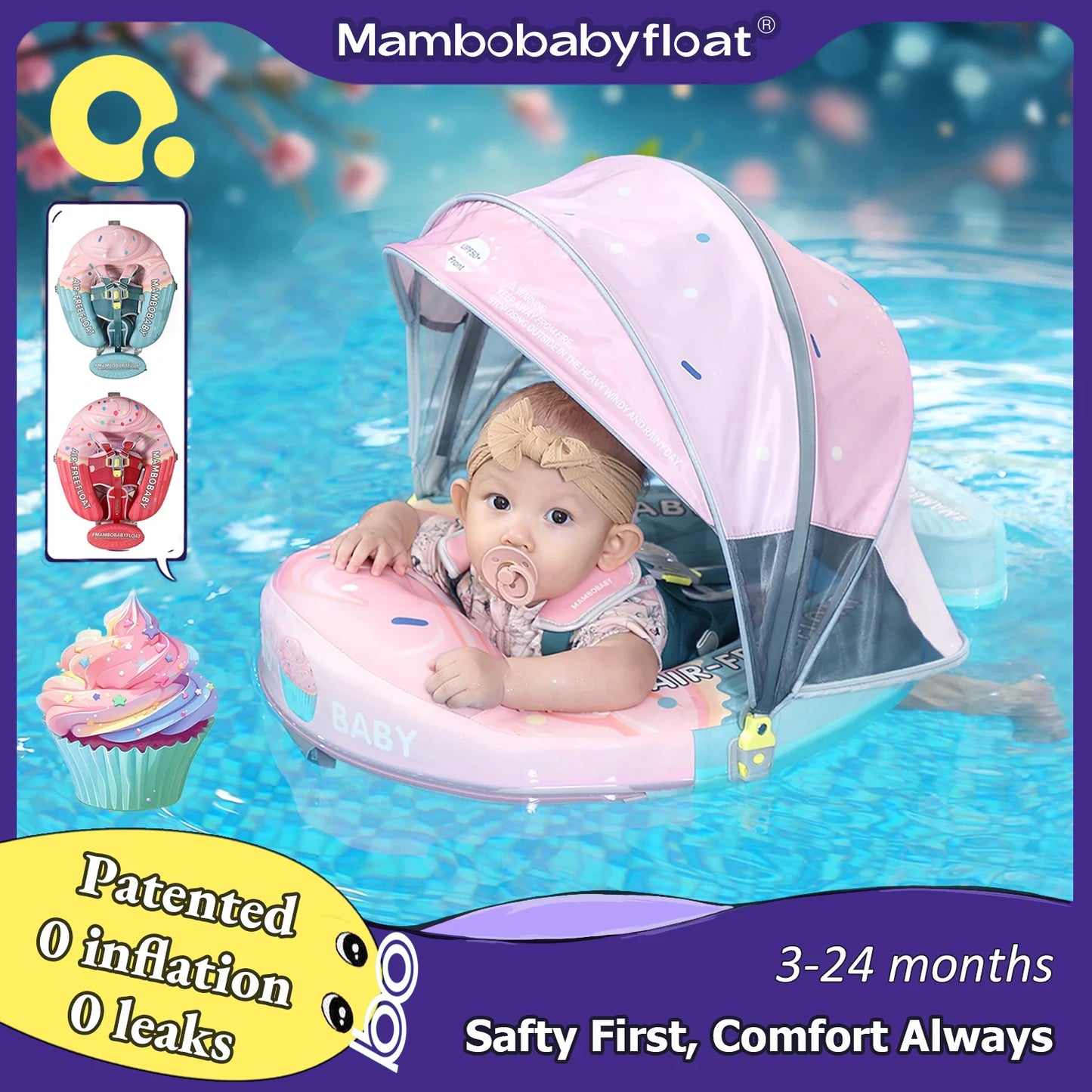 Mambobaby No Inflation Baby Float Harness For Safe Play