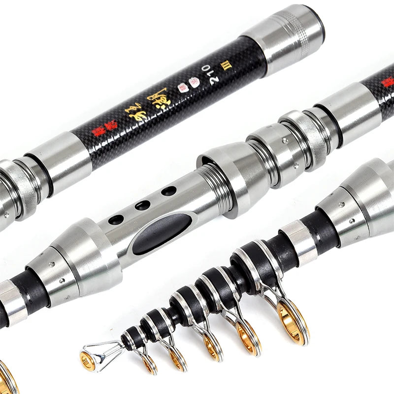 Telescopic Fishing Rod And Spinning Reel Combo Kit With Hooks