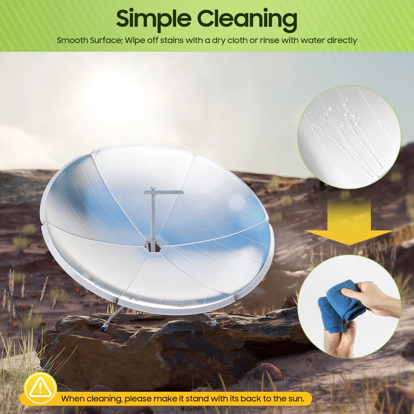 Concentrating Solar Stove Portable Solar Cooker For Picnics And Camping