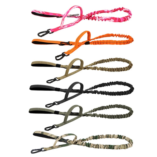 PETRAVELCN Military Dog Leash Adjustable Quick Release With Dual Handles