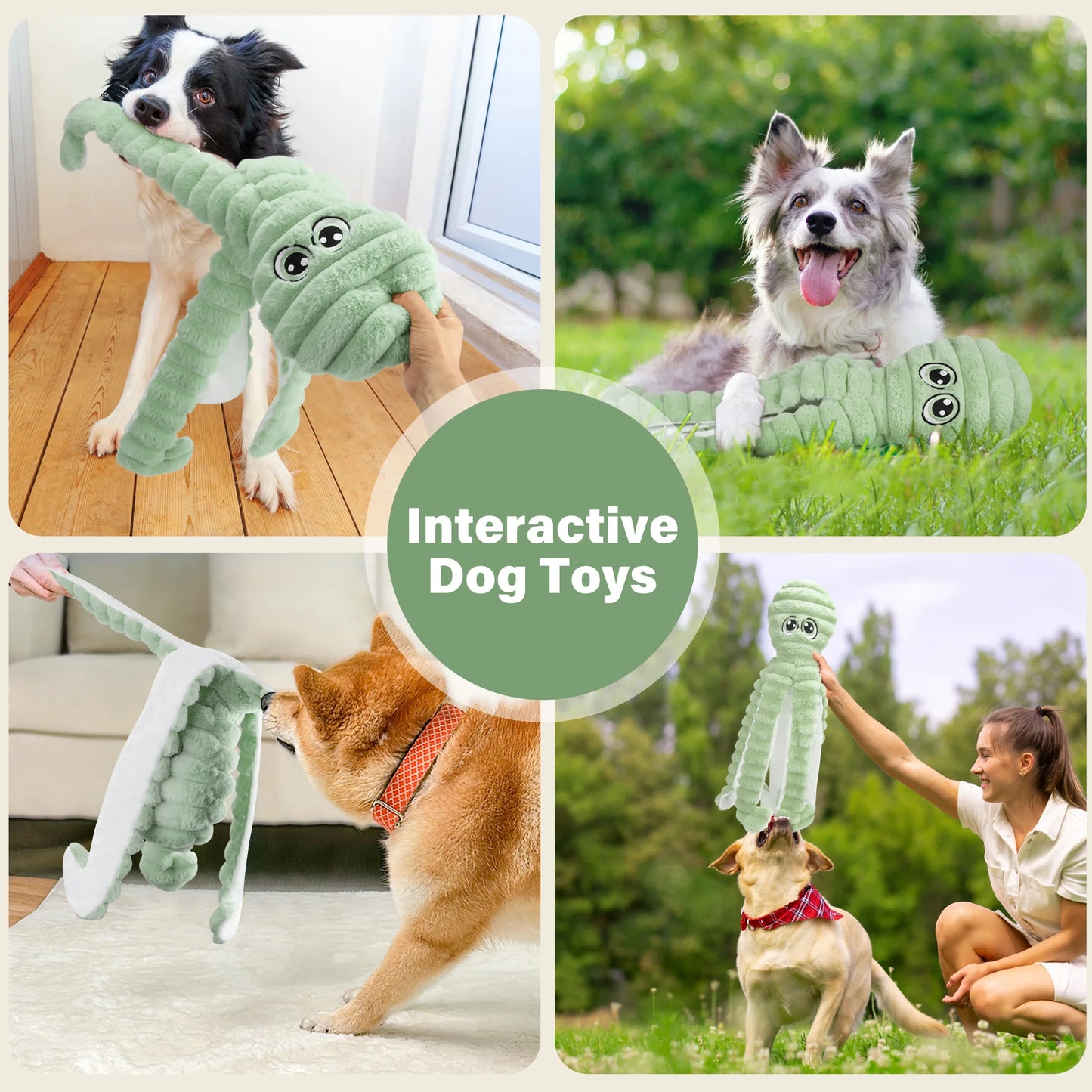Squeaky Plush Chew Toy For Dogs Interactive Dog Toy