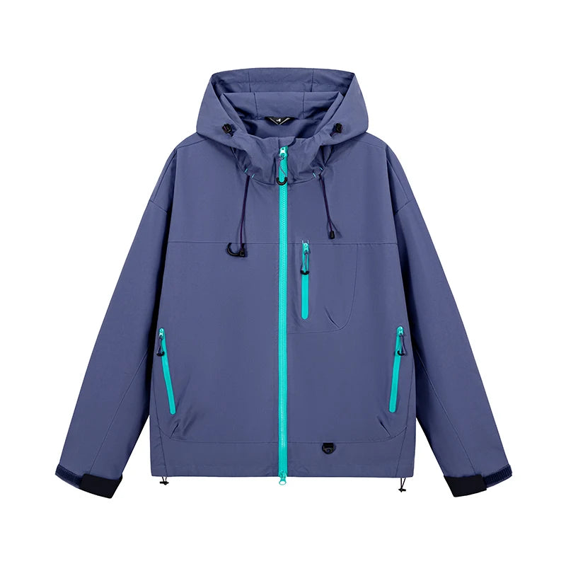 Ippolich Unisex Waterproof Hiking Jacket Hooded Windbreaker