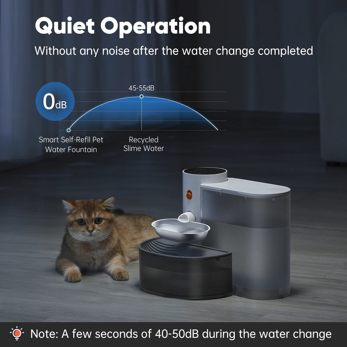 Petgravity Stainless Steel Pouring Water Dispenser for Cats
