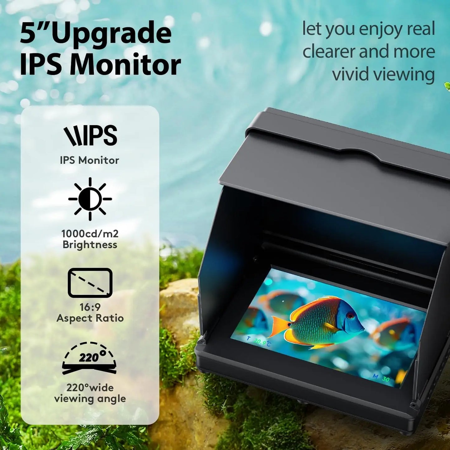Underwater Fishing Camera With HD LCD Display And 10000mAh Battery