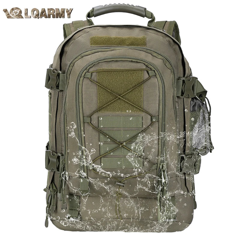 LQARMY Tactical Backpack Molle Expandable 3 Day Assault Pack Hiking