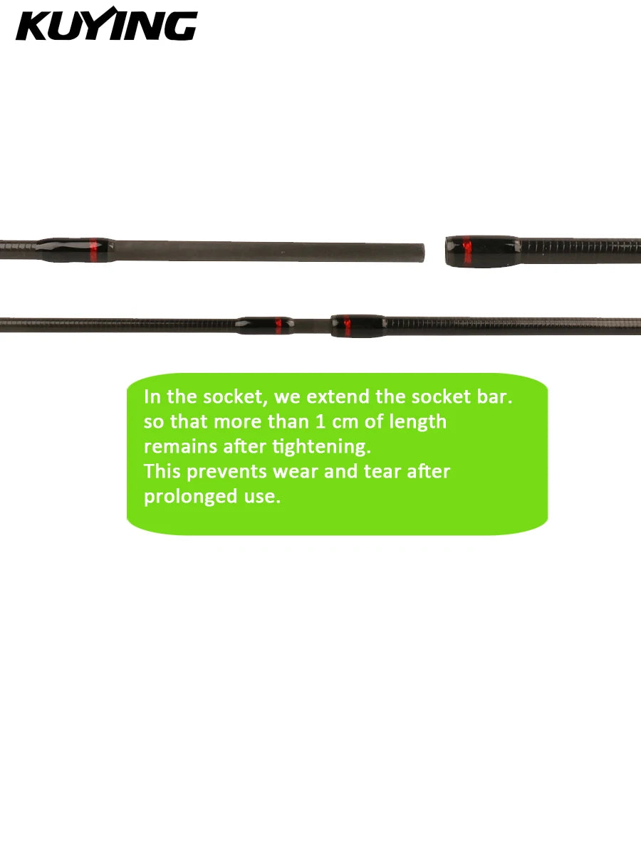 Kuying Teton Spinning Casting Rod Carbon 0.8-8g 1-8lb Fuji