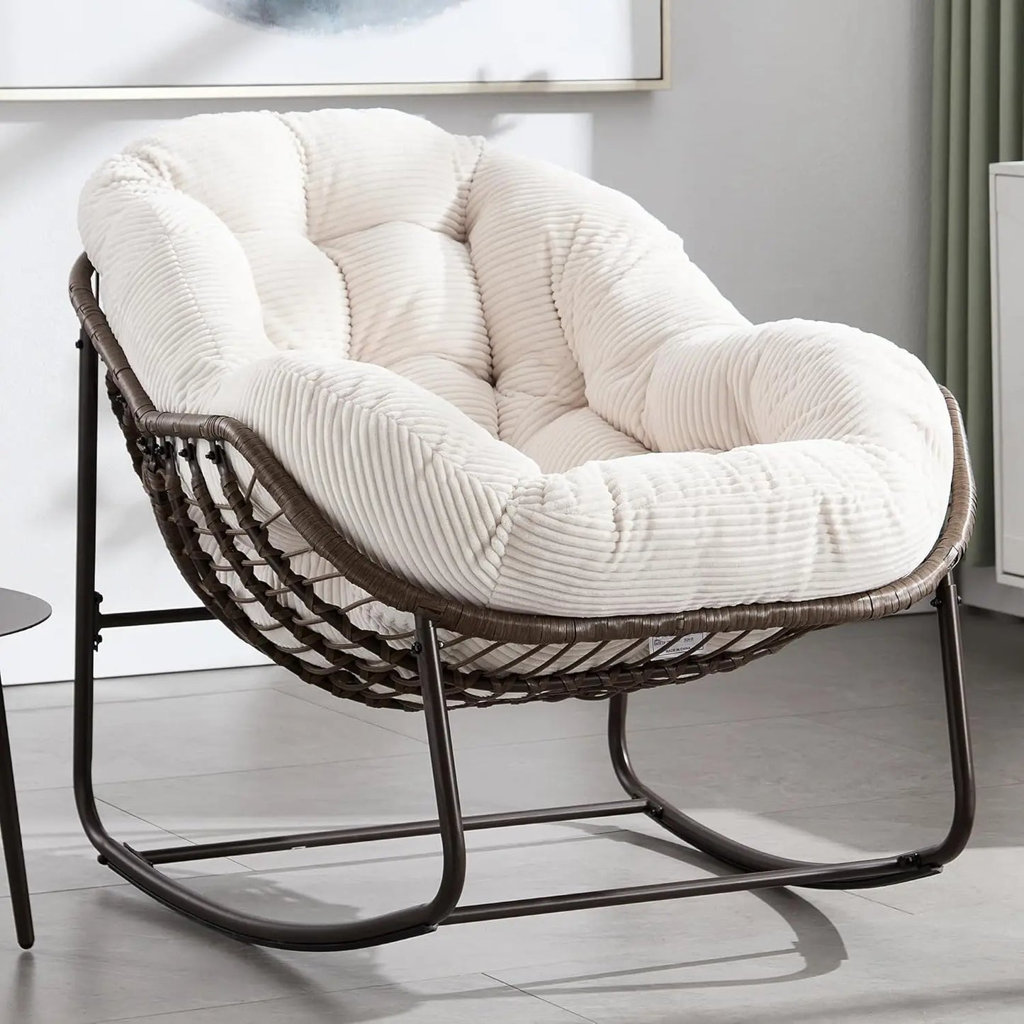 Papasan Rocking Chair Outdoor Indoor Egg Design Patio
