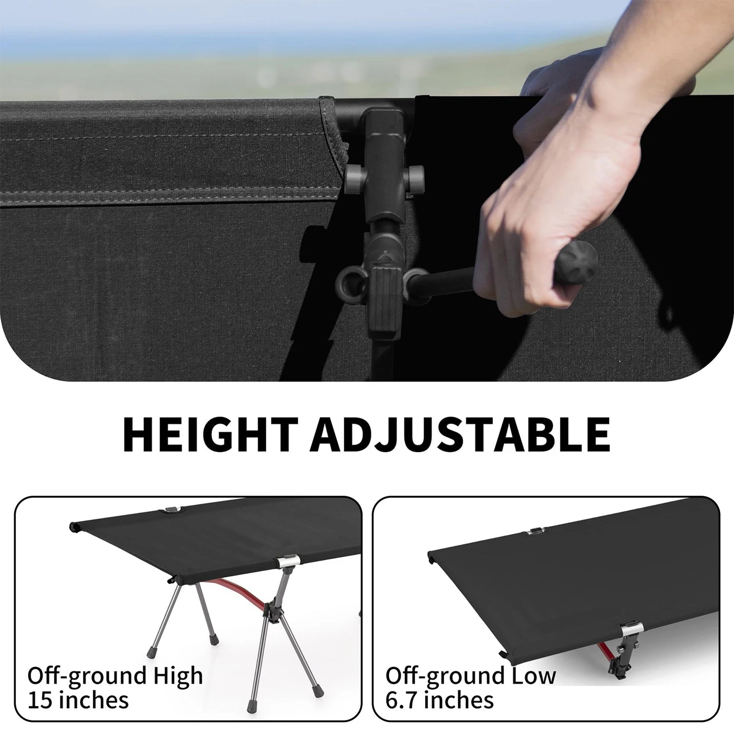 WESTTUNE Ultra Light Aluminum Folding Bed For Camping And Travel
