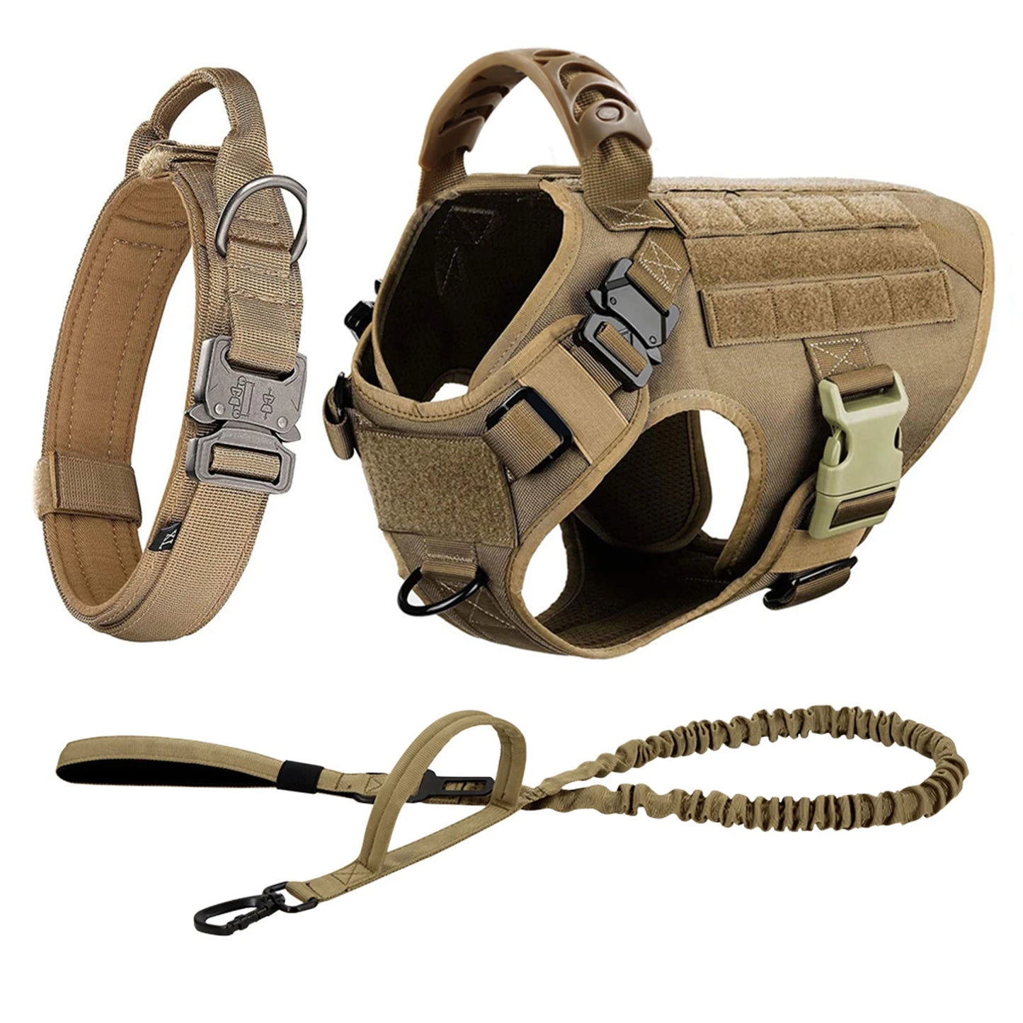 Large Dog Harness And Leash Set Nylon Padded Quick Release Training