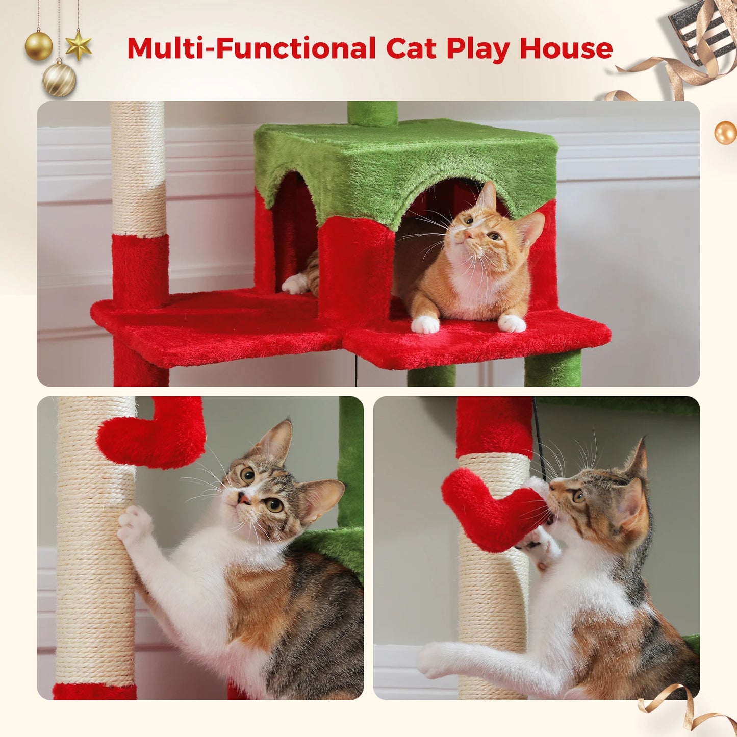 PawZ Road 5 Tier Indoor Cat Tree With Hammock