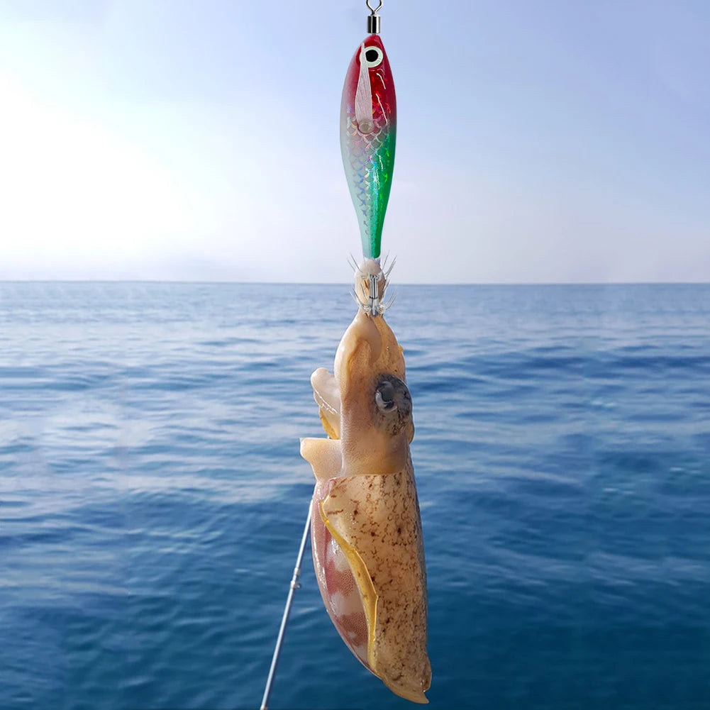 Luminous Squid Lure With 3D Eyes For Night Fishing