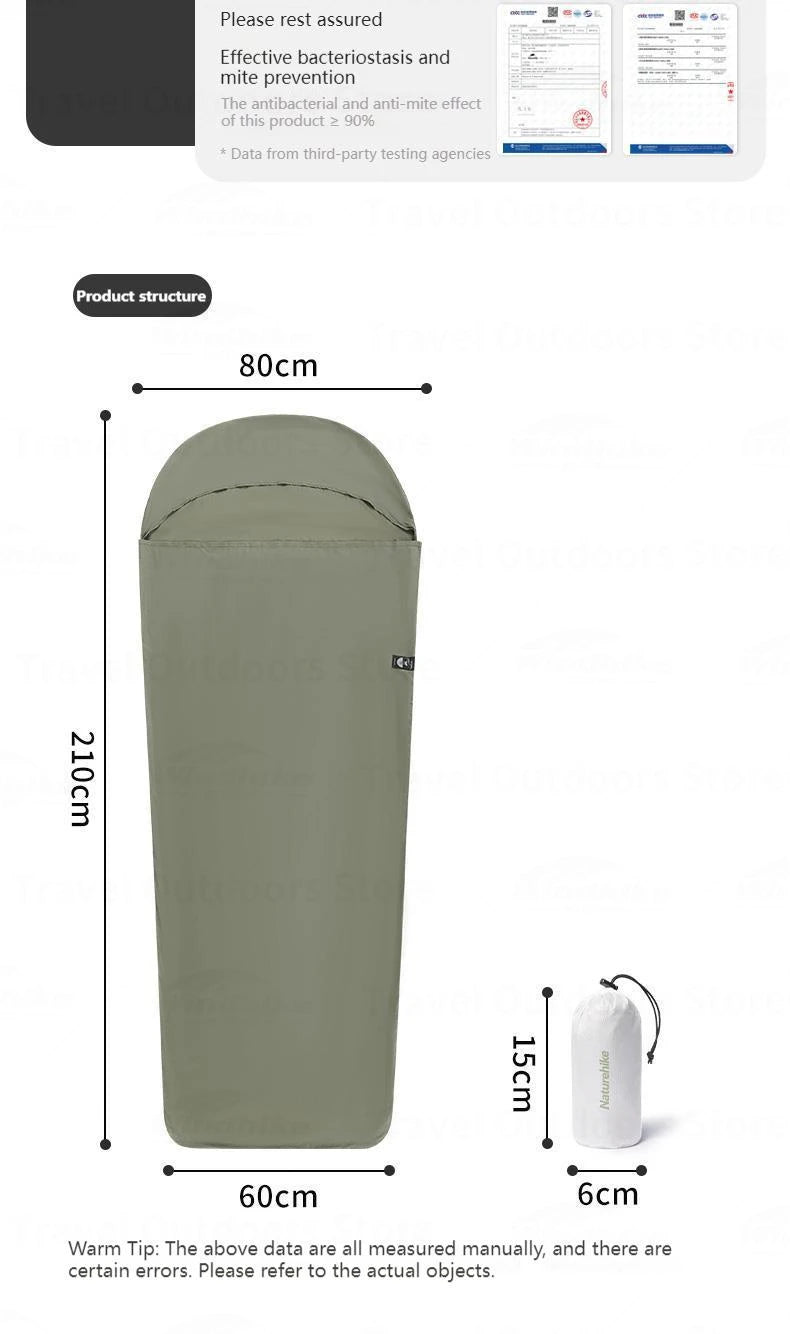 Ultralight Nylon Sleeping Bag Liner For Camping And Travel
