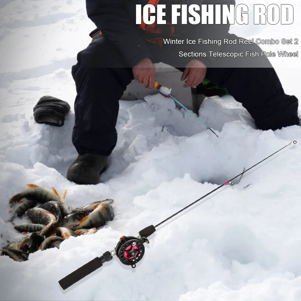 JOCESTYLE Telescopic Ice Fishing Rod Ultra Lightweight Portable