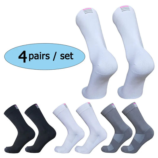Unisex Mid Length Cycling Socks For Racing And Sports