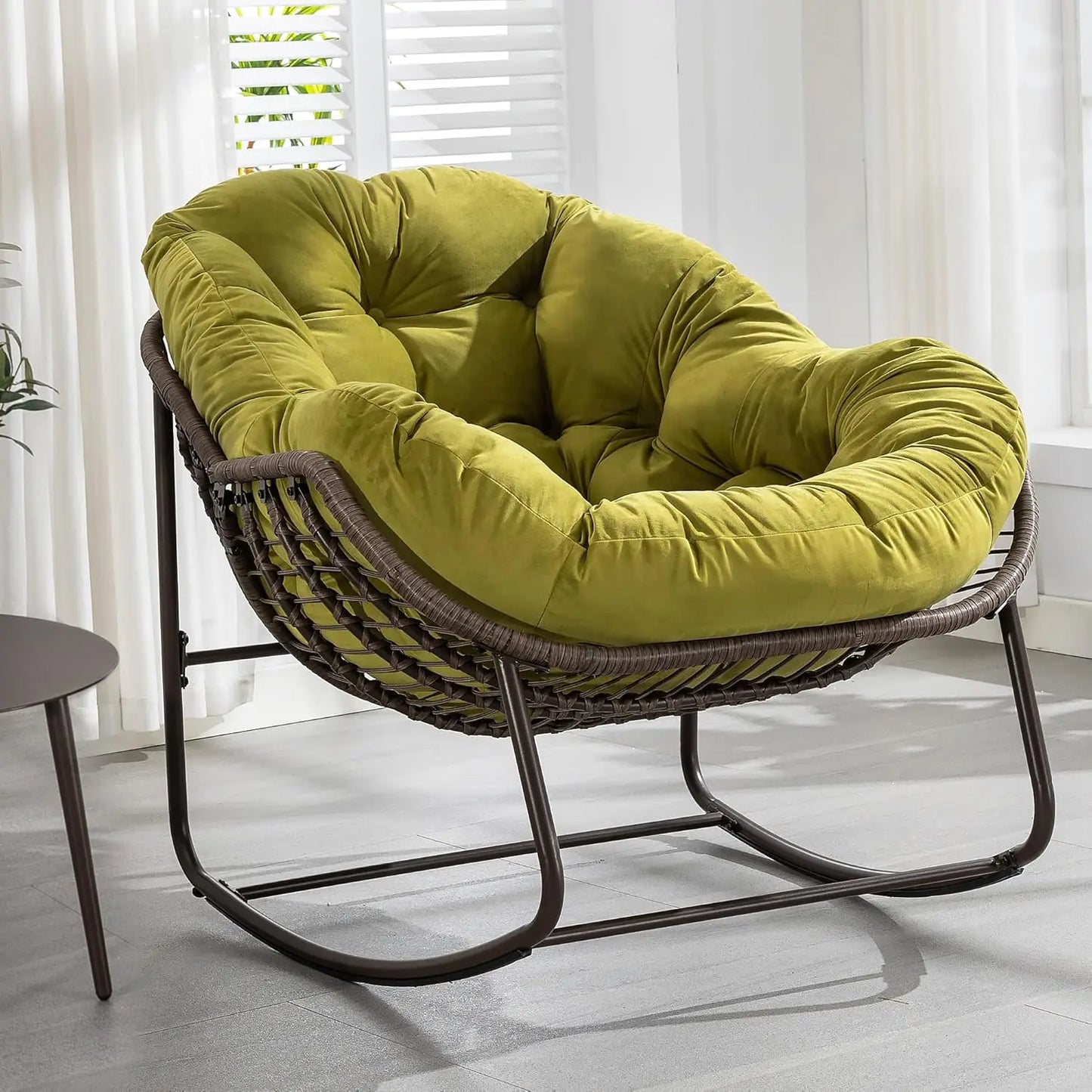 Papasan Rocking Chair Outdoor Indoor Egg Design Patio