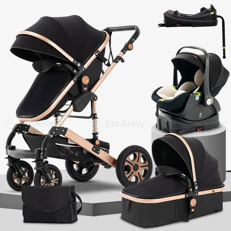 SteAnny 3 In 1 Baby Stroller Travel System With Isofix